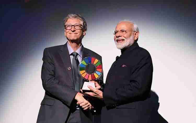 Global Goalkeeper award Received by Narendra Modi