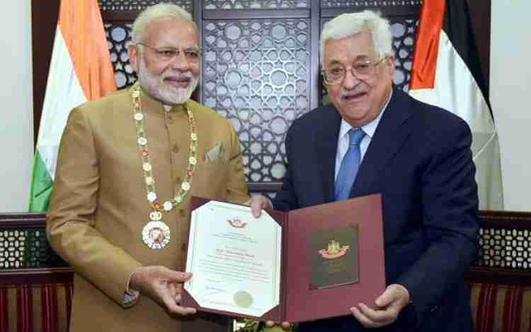 Grand Collar of the State of Palestine Awards Received by Narendra Modi