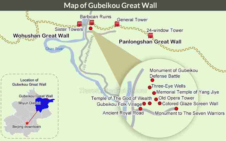 Gubeikou Great Wall Map